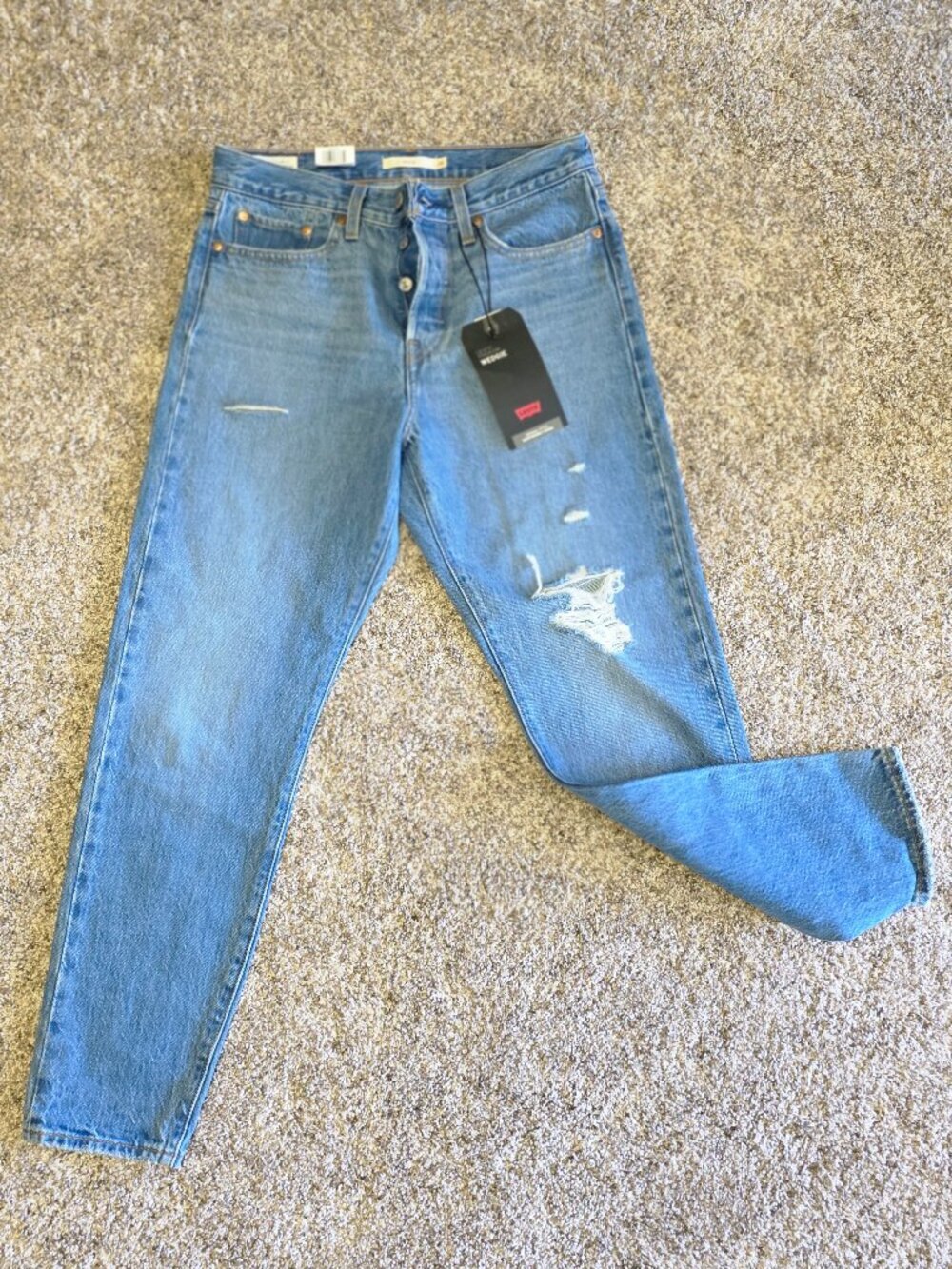 Levi's Wedgie High Rise Jeans Womens Size 28 Light Wash 100% Cotton NWT